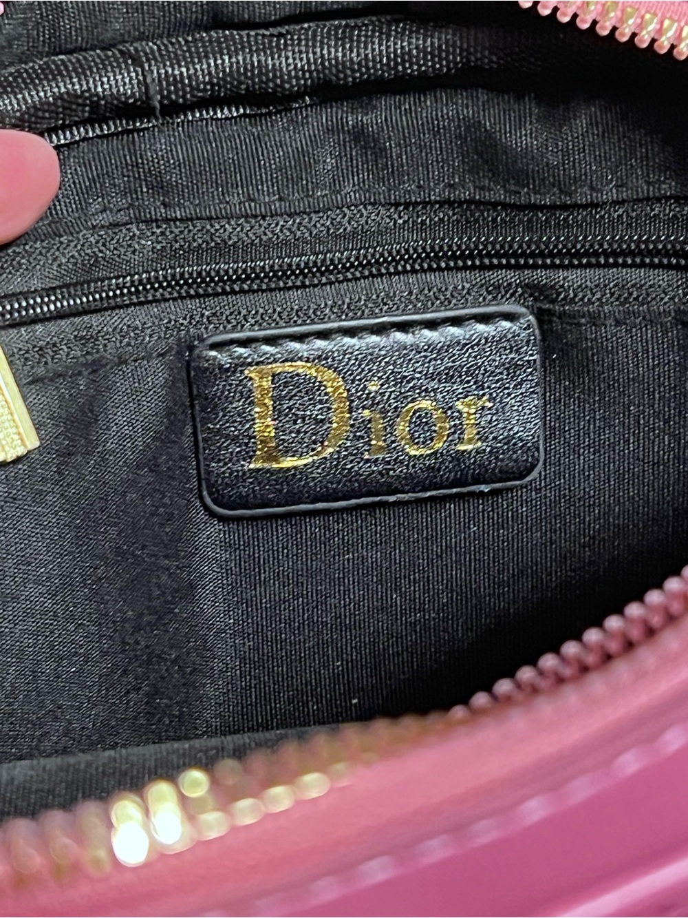 Dior Pink Quilted Leather Camera Bag from the beauty line with Signature Strap - Picture 8 of 11